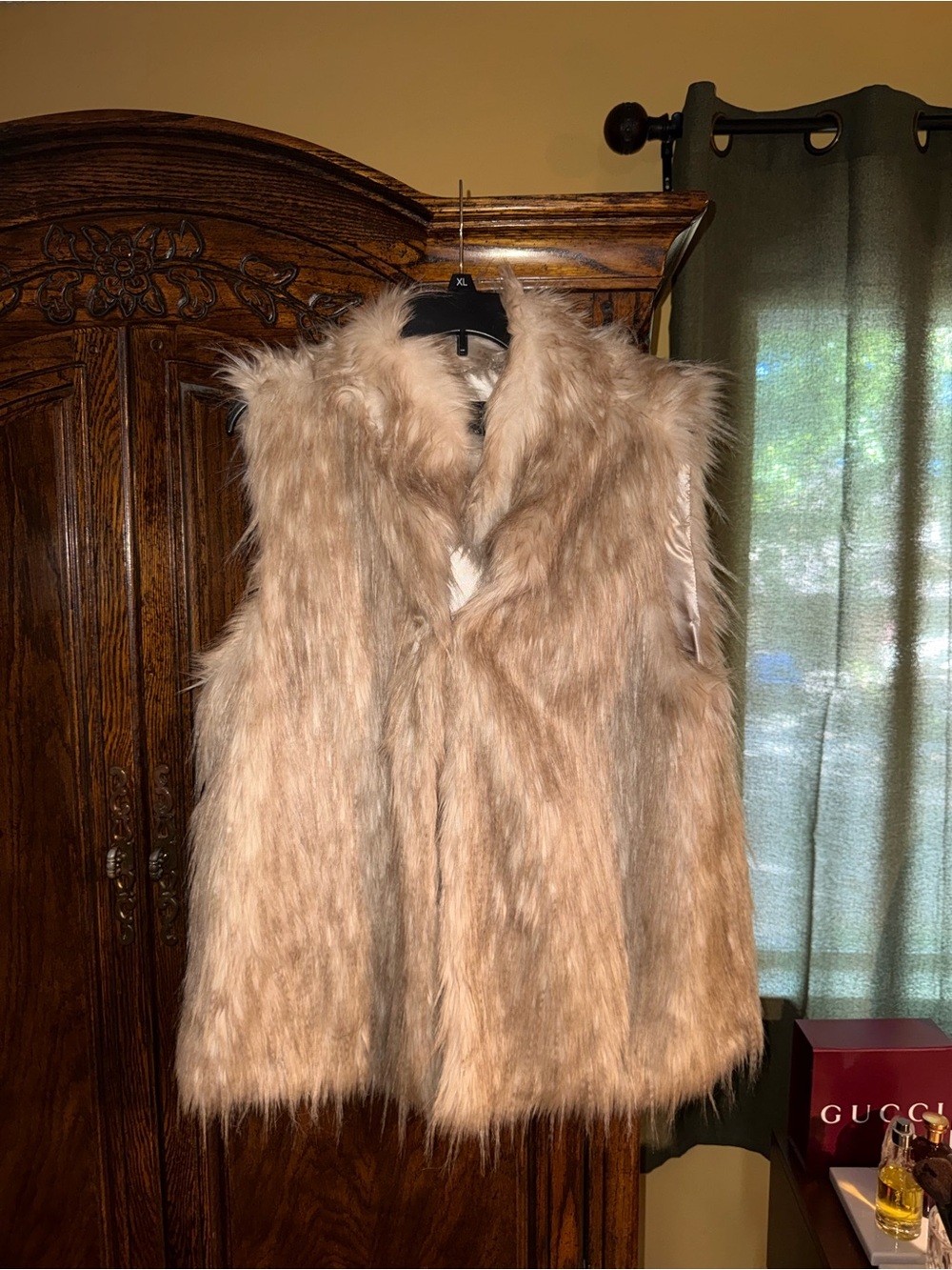 Marc New York Beige Faux Fur Vest